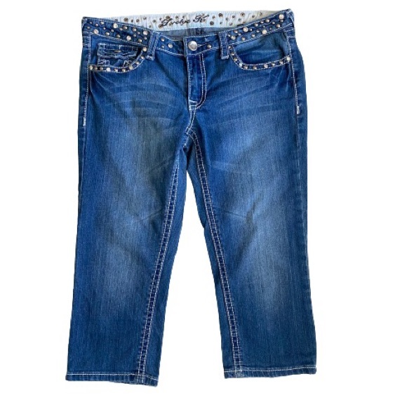 Twelve K Studded Capris Size 9 - Picture 2 of 10